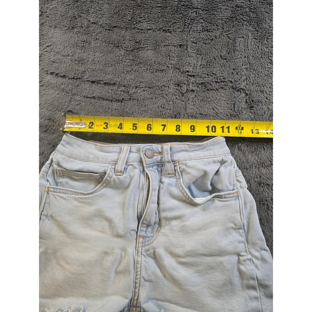 ONeill Womens High Waisted Light Wash Frayed Hem Denim Cut Off Shorts Size 25 - Picture 3 of 6